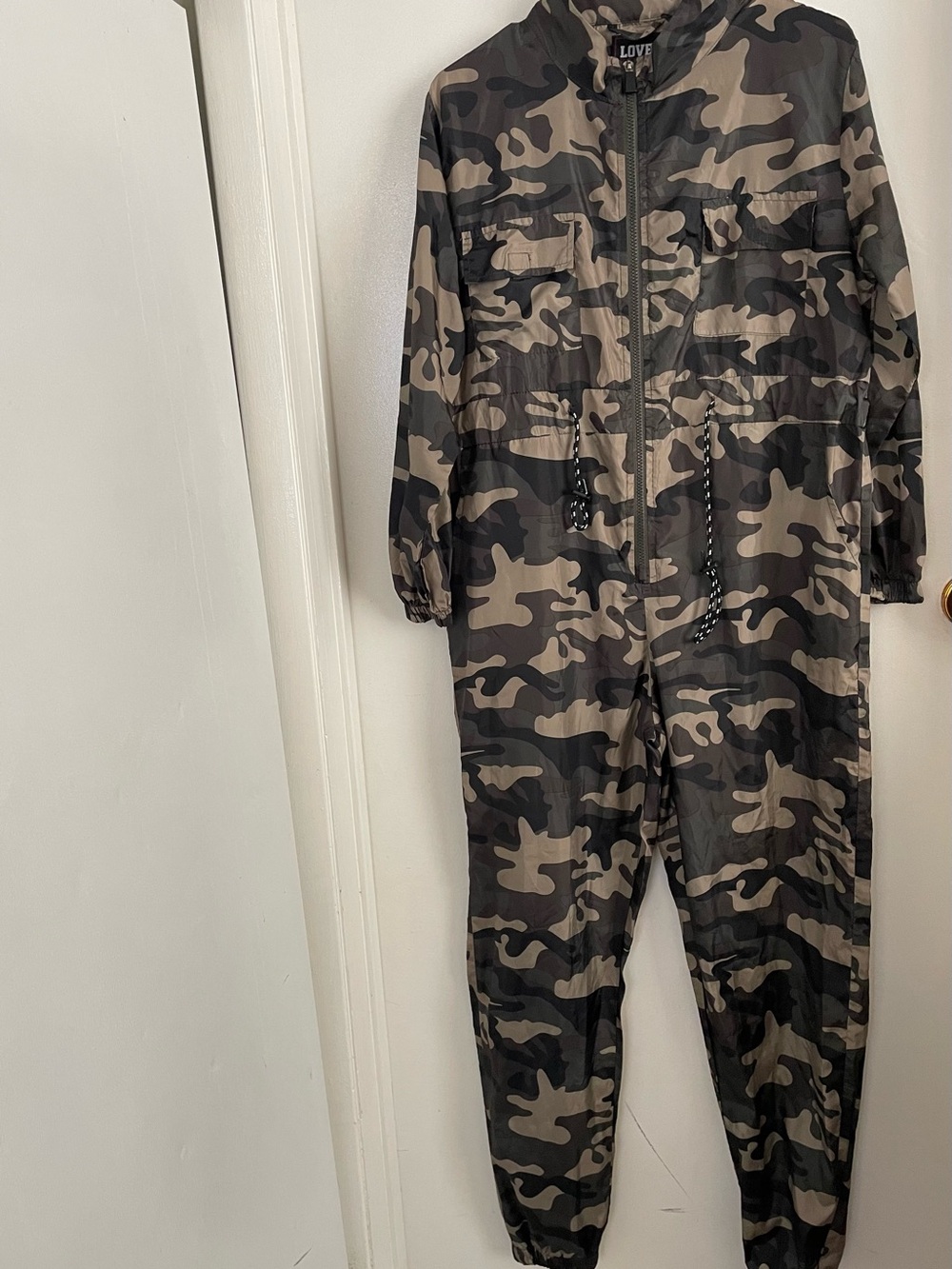 Love Camo Utility Jumpsuit - Olive & Black